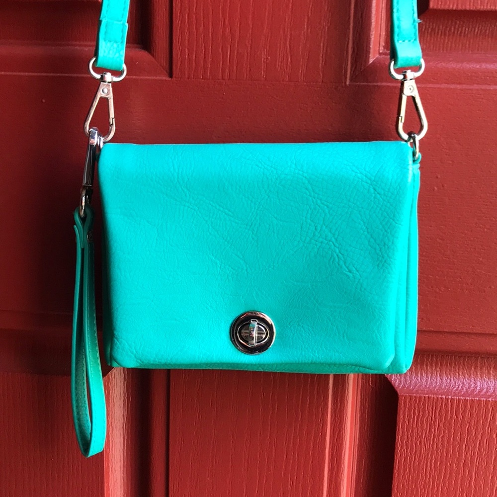 Teal crossbody bag